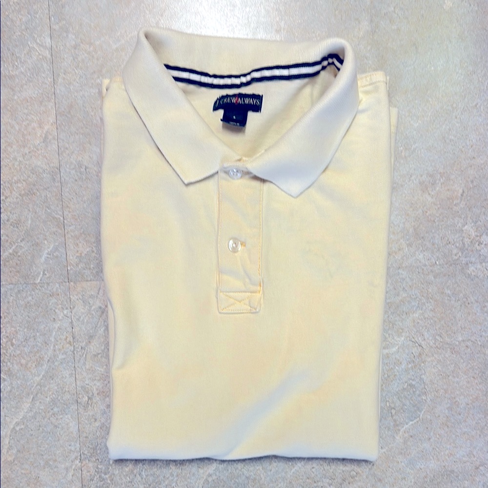 J Crew Light Yellow Polo Shirt